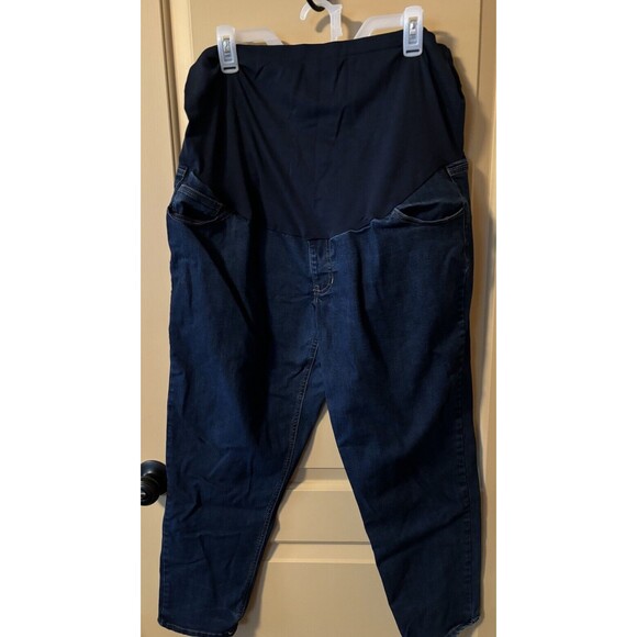 Maturnity Woman Time & Tru Blue Jeans Dark Wash Size XXL 20 Preowned - Picture 1 of 4